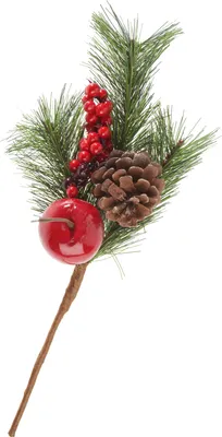 Produktbild von Kiefern-Pick mit Apfel, Beeren und Zapfen, L 35 cm