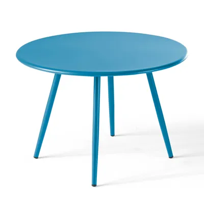 Produktbild von Runder Beistelltisch aus Metall 40 cm Blau - Oviala Palavas