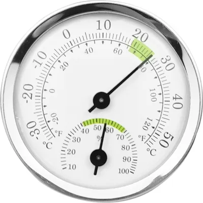 Produktbild von Mini runde Wand hängen analoge Thermometer Hygrometer Temperatur-Luftfeuchtigkeitsmesser