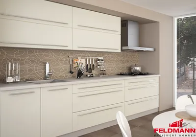 Produktbild von Küchenzeile Küchenblock 250cm grau / vanille matt Neu