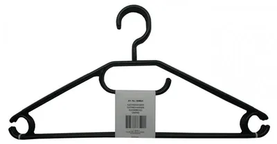 Produktbild von Kleiderbugel - 3x - schwarz - Kunststoff