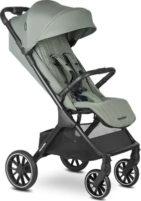 Obrázek produktu pro Kočárek Easywalker Jackey² XL, pro děti od 0 do 22 kg, automatické složení během jedné sekundy, prostorný kočárek s XL koly, sluneční stříškou a nákupním košíkem, kompatibilní s autosedačkou - zelená Agave Green