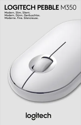 Image de Logitech M350 Mouse, Pebble, Wireless, Bluetooth, blanc