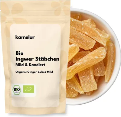 Produktbild von Kamelur® Bio Ingwer Stäbchen mild kandiert 1 kg