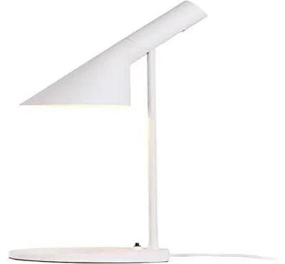 Schreibtischlampe, skandinavisch, Metall, E27, weiß, 55 cm