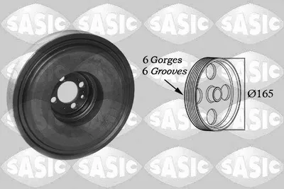 Produktbild von SASIC 2150081 Riemenscheibe Kurbelwelle für FIAT Ducato Kastenwagen (250, 290) 165mm