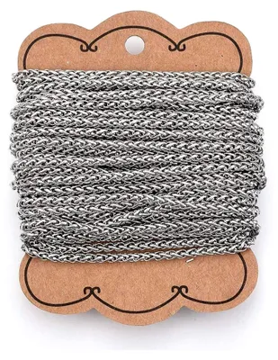 Produktbild von Ketten aus 304 Edelstahl Fuchsschwanz ungeschweißt Silber für Halskette und Armband DIY Schmuckherstellung