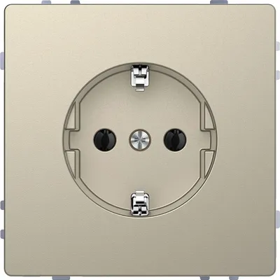 Produktbild von Merten SCHUKO-Steckdose mit Steckklemmen, Farbe Sahara, System Design, 1 Stk.
