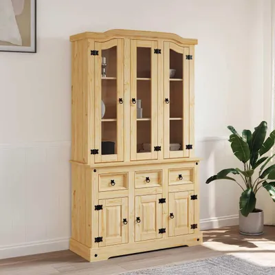 Produktbild von vidaXL Highboard Corona 112x43x191,5 cm Massivholz Mexikanische Kiefer