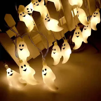 Produktbild von halloween dekoration, LED Schnurlicht 3m20 LEDs Geist Lichterkette