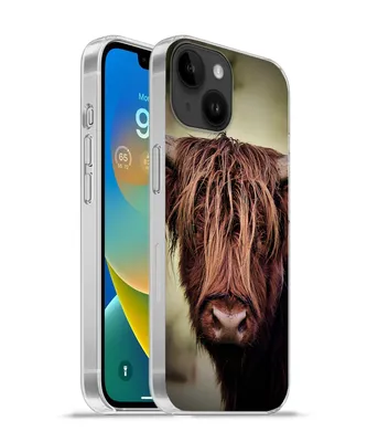 Produktbild von MuchoWow® Handyhülle Schutzhülle Hülle für Apple iPhone 14 - Softcase Schottischer Hochländer - Licht - Porträt - Natur Silikon Softcase Handy Hülle - Mobiltelefonhülle
