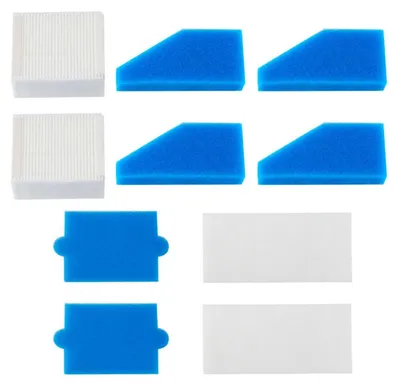 Staubsaugerfilter-Zubehörset, 2 Sets, 5 Teile, Blau, Weiß, 104x87 mm