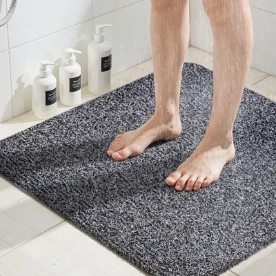 Obrázek produktu pro COSYLAND Protiskuzová podložka pod sprchu, 80x80 cm, protiskluzová podložka do vany s odtokem, bílá