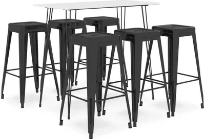 Produktbild von 7-tlg. Bar-Set Weiß und Schwarz