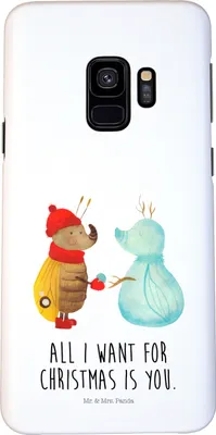 Produktbild von Mr. & Mrs. Panda Samsung Galaxy S9 Handyhülle Nachtfalter Schneemann - Weiß - Geschenk, Cover, Winter, Weihnachten, Handy Case, Schnee, Hülle, Weihnachtsgruß, Schutzhülle