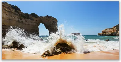 Produktbild von Tulup Leinwand-Bilder 140x70 Wandbild Canvas Kunstdruck Strand Meer Landschaft