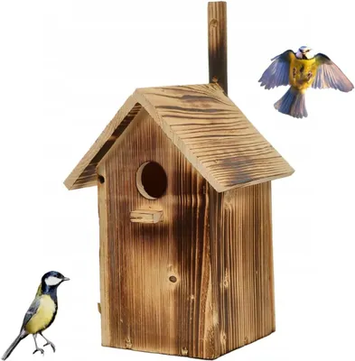 Produktbild von WOODOK Nistkasten aus Holz – Wetterfester Brutkasten für Meisen, Rotkehlchen & Spatzen mit Reinigungsklappe – Vogelhaus mit Räuberschutz – 25x33x13 cm