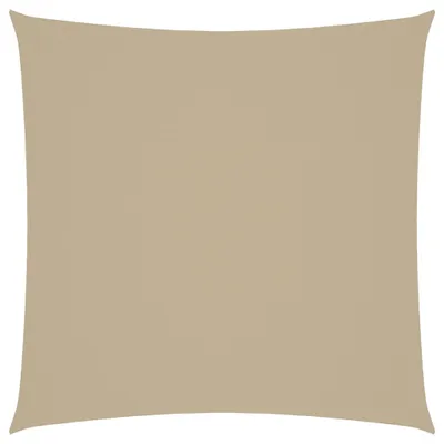 A square beige sun sail is shown against a white background.