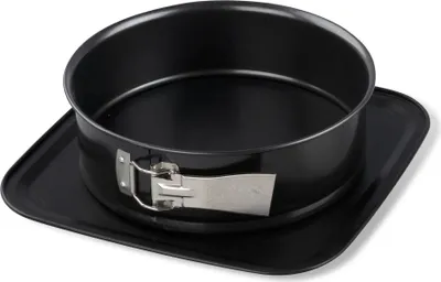 Produktbild von Zenker Bake, Click & Go 24er Springform 24 x 8 cm Backform mit separat erhältlichem Deckel für den direkten Transport Kuchenform zum Backen & Transportieren