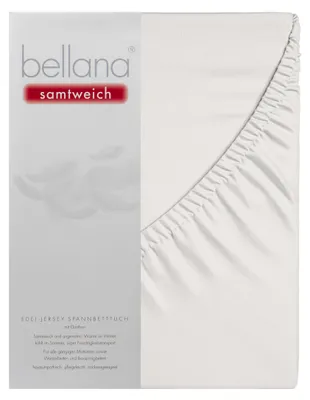 Produktbild von Bellana samtweich - Nobel-Jersey Elasthan Spannbetttuch 90-120 x 200-220 cm coco Perfekte Passform dank Elasthan