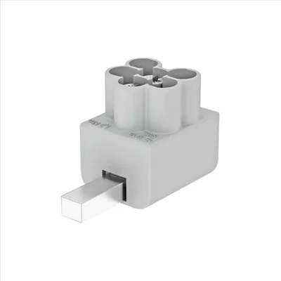 Produktbild von OBO Anschlussklemme AS 3X16, 3-polig, 1,5-16mm², 50A, lichtgrau, Packung mit 5 Stk.
