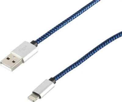 Produktbild von S-Conn 14-50019 0.9m USB A Lightning Blau Handykabel (14-50019)
