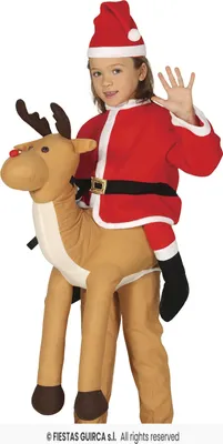Obrázek produktu pro Funny kostým Santa na vánočním sobu 5-6 let