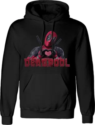Produktbild von Deadpool Kapuzenpullover Herren Heart U schwarz L