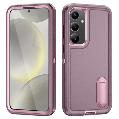 Image de Etui pour Samsung Galaxy S25+ Hybrid Three Layer Rugged Shockproof Protective Case with Stand Purple