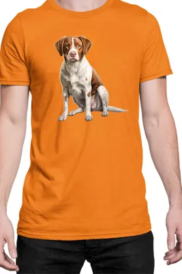 Immagine prodotto di Maglietta da uomo Dogs Breeds Brittany Dog Breed 006, Man S , Orange