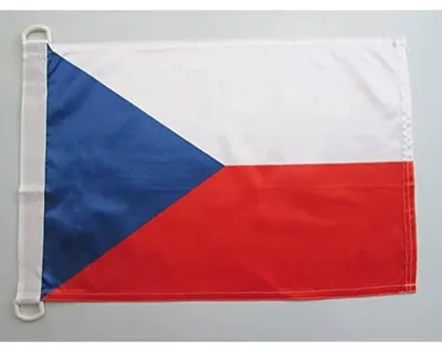 Bootflagge Tschechien 45x30 cm, Polyester, mit Ringen