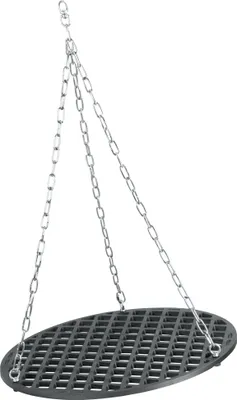 Zdjęcie produktu dla Żeliwny ruszt grillowy BBQ-Toro Ø 54 cm, ruszt grillowy z zawieszeniem linowym, już upieczony, przed sezonem