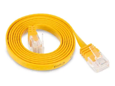 Produktbild von Patchkabel-Flachkabel U/UTP cat. 6 slim gelb 10m