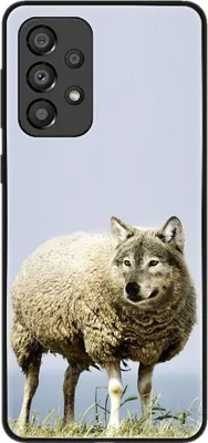 Produktbild von König Design Hülle kompatibel mit Samsung Galaxy A33 5G Kunststoff Soft Handyhülle - Handy Case Wolf im Schafspelz
