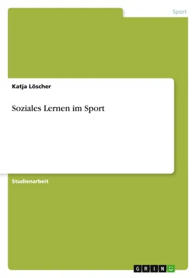 Produktbild von Soziales Lernen im Sport