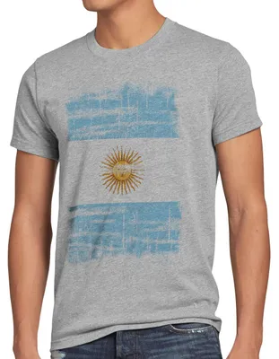 Produktbild von BaumwolleCloud Argentinien Vintage Flagge Herren T-Shirt EM WM Olympia