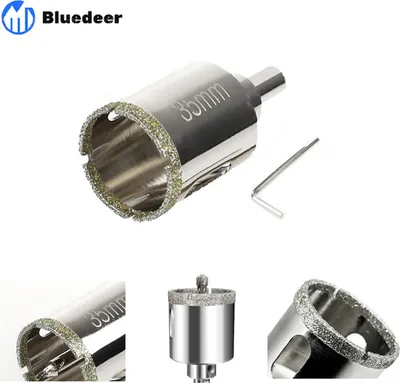 Produktbild von 35 mm Diamant-Lochsäge mit Zentrierführungsbohrer, Fliesenlochsäge mit Diamantbeschichtung, Diamant-Kernbohrer für Glas, Fliesen, Keramik, Marmor, Granit