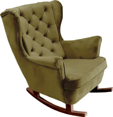 Image de DomoHome Fauteuil de relaxation Fauteuil avec accoudoirs Fauteuil TV Lounge Fauteuil rembourré Fauteuil Couch Fauteuil de salon Fauteuil à oreilles | 102x81x95cm | Green_29845