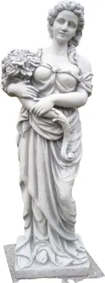 Produktbild von Schöne Blumen Frau für den Garten die Veranda oder die Einfahrt bestehend aus Steinguss ist Frostfest Witterungsbeständig und Neu 117cm H, PO-407
