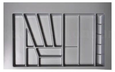 Produktbild von Besteckeinsatz Comfort für 80er Schublade 760 x 520 mm silbergrau