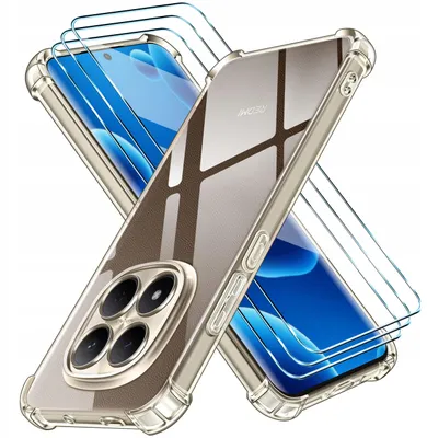 Zdjęcie produktu dla Etui Pancerne Do Xiaomi Redmi Note 15 Pro 4G Anti-Shock Clear Case 3X Szkło