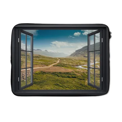 Produktbild von MuchoWow® Laptop Hülle 14 ZollAussicht - Berg - Weg Laptoptasche - Laptoptasche - Stoßsicher - Schutzhaube