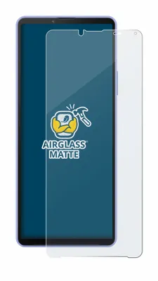 A screen protector is shown placed over a smartphone.