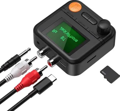 Image de Adaptateur Bluetooth sans fil 3-en-1 avec prise Aux et RCA pour la voiture et la maison