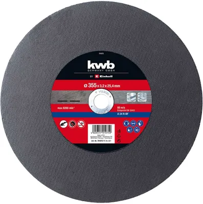 Image de Disque à tronçonner, coupe transversale KWB - 355 x 25,4 x 3,2 mm - EINHELL - 49791975