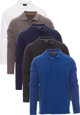 Produktbild von Mivaro Herren Poloshirt 5er Pack Langarm - Langarmshirt mit Polo-Kragen aus 100% Baumwolle - Regular Fit, atmungsaktiv, pflegeleicht, verschiedene Farben, bis 5XL