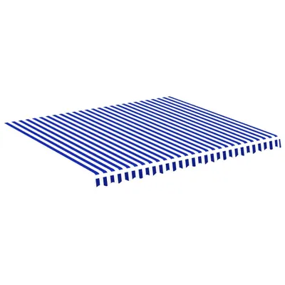 Immagine prodotto di vidaXL Telo da sole blu e bianco 4x3,5 m