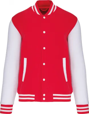 Produktbild von Kariban Uni Sweatjacke Sweat-Jacke Hoodie Jacke Sweat Sweatshirt, Größe:XL, Farbe:Red/White