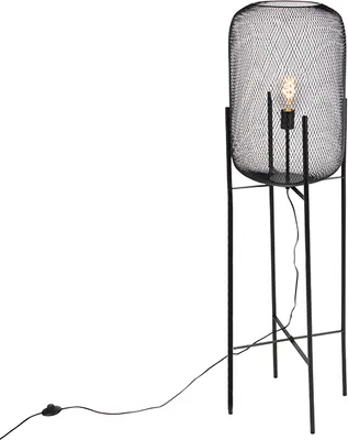 Produktbild von Moderne Stehleuchte Schwarz 135cm Bliss Mesh