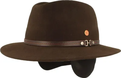 Mayser Mathis Outdoor Traveller mit Ohrenschutz und Lederband in braun
